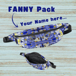 ボホモザイクタイル海軍ブルーウォーター – Fanny Pack ファニーパック