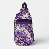 ボホモザイクタイル紫の炎 – スリングバッグ (正面)