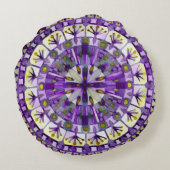 ボホモザイクタイル紫の炎 –  ラウンドクッション (裏面)