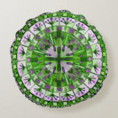 ボホモザイクタイル緑の草 – ラウンドクッション (裏面)