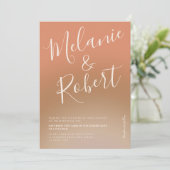 ボホモダンはっきりしたグラデーシ結婚ョン写真 招待状 (スタンド正面)