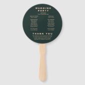 ボホモダンアーストーンサークル結婚式 プログラムハンド ハンドファン (裏面)