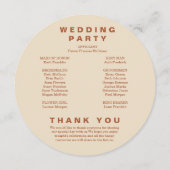 ボホモダンアーストーンサークル結婚式 プログラム (裏面)