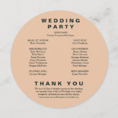 ボホモダンアーストーンサークル結婚式 プログラム (裏面)