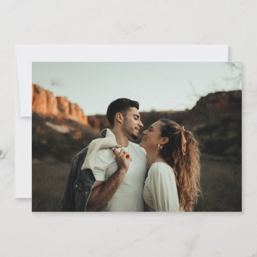 ボホモダンアーストーン抽象芸術結婚サークル セーブザデート (裏面)