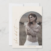 ボホモダンアーチクリーム写真卒業 案内状 (正面)