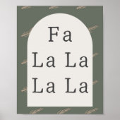 ボホモダンアーチグリーンアンド金ゴールドファラウォールアート ポスター (正面)