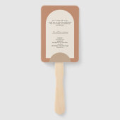 ボホモダンアーチジオメトリック結婚式 プログラム ハンドファン (裏面)