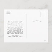 ボホモダンアーチハッピーホリデーズボタニカルフォト シーズンポストカード (裏面)