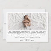 ボホモダンアーチハローベビー3フォト誕生 案内状 (裏面)