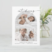 ボホモダンアーチフォトコラージュ誕生 案内状 (スタンド正面)