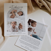 ボホモダンアーチフォトコラージュ誕生 案内状