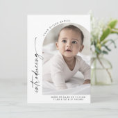 ボホモダンアーチフォト誕生 案内状 (スタンド正面)