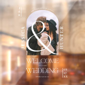 ボホモダンアーチ写真結婚白の歓迎 ウィンドウサイン (シート2)