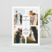 ボホモダンアーチ4家族の写真クリスマスカード 招待状 (スタンド正面)