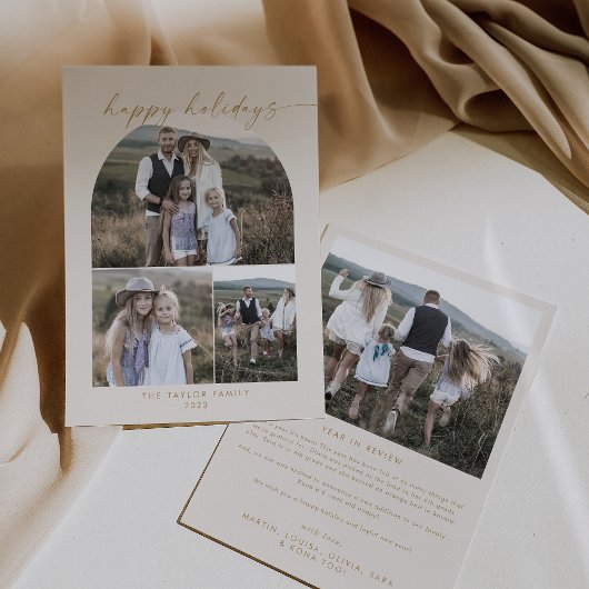 ボホモダンアーチ |クリームフォトコラージュ シーズンカード