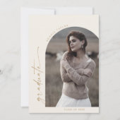 ボホモダンアーチ |クリームフォト卒業 案内状 (正面)