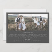 ボホモダンアーチ |グレー数々のフォトファミリーニュース シーズンカード (裏面)