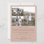 ボホモダンアーチ |サーモンクリスマスフォトホリデー シーズンカード (裏面)