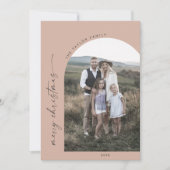 ボホモダンアーチ |サーモンメリークリスマスフォト シーズンカード (正面)