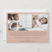 ボホモダンアーチ |サーモン数々のフォト誕生 案内状 (裏面)