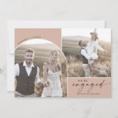 ボホモダンアーチ |サーモン3フォト婚約 案内状 (正面)