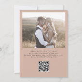 ボホモダンアーチ |サーモンQRコードフォトコラージュ セーブザデート (裏面)