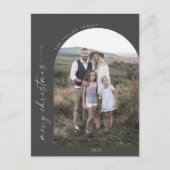 ボホモダンアーチ |灰色のクリスマスフォト シーズンポストカード (正面)