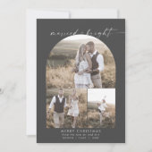 ボホモダンアーチ |灰色の写真コラージュ シーズンカード (正面)