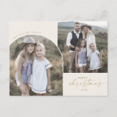 ボホモダンアーチ | Cream 3家族写真クリスマス シーズンポストカード (正面)