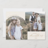 ボホモダンアーチ | Cream 3 Photo Merry Christmas シーズンカード (正面)