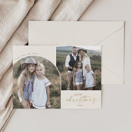ボホモダンアーチ | Cream 3 Photo Merry Christmas シーズンカード