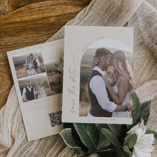 ボホモダンアーチ | Cream QRコード写真 セーブザデート