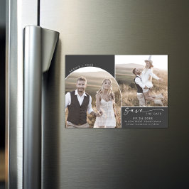 ボホモダンアーチ | Gray 2 Photo Save the Date マグネット招待状