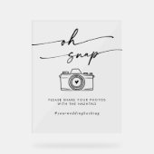 ボホモダンア澄んクリルOH SNAP結婚のハッシュタグ アクリルサイン (正面)