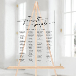 ボホモダンア澄んクリ結婚の座席表 アクリルサイン