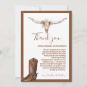 ボホモダンウエスタンカウボーイ結婚ズサンキューカード 招待状 (裏面)