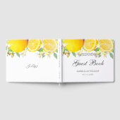 ボホモダンウォーターカラーレモンサマー結婚ズ ゲストブック (全面)