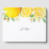 ボホモダンウォーターカラーレモンサマー結婚ズ ゲストブック (裏面)