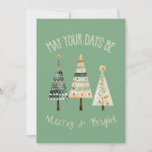 ボホモダンウォーター色かわいいクリスマスアーストーン シーズンカード (正面)