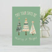 ボホモダンウォーター色かわいいクリスマスアーストーン シーズンカード (スタンド正面)