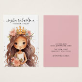 ボホモダンウォーター色ガールイヤリング表示カード (正面&裏面)