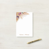 ボホモダンウォーター色パンパスグラスポストイットノート ポストイット (デスク上)