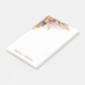 ボホモダンウォーター色パンパスグラスポストイットノート ポストイット (アングル)