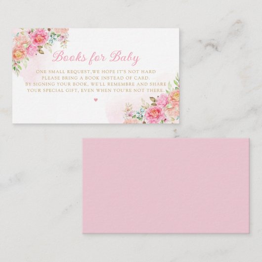 ボホモダンウォーター色フローラブックベビー エンクロージャーカード (正面/裏面)