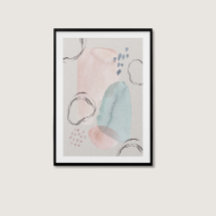 ボホモダンウォーター色抽象芸術美的ウォールアート