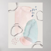 ボホモダンウォーター色抽象芸術美的ウォールアート ポスター (正面)