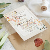 ボホモダンウォーター色紅葉ガールバプテスマ 招待状