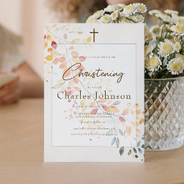 ボホモダンウォーター色紅葉ボーバプテスマ 招待状