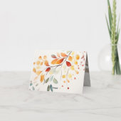 ボホモダンウォーター色紅葉結婚ズ サンキューカード (裏面)